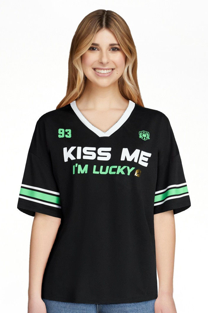Saint Patrick's Day Women's Kiss Me Jersey with Short Sleeves from Holiday Time, Sizes XXS-XXL | Walmart (US)