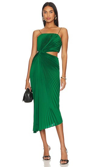 Fayeth Midi Dress in Emerald | Revolve Clothing (Global)