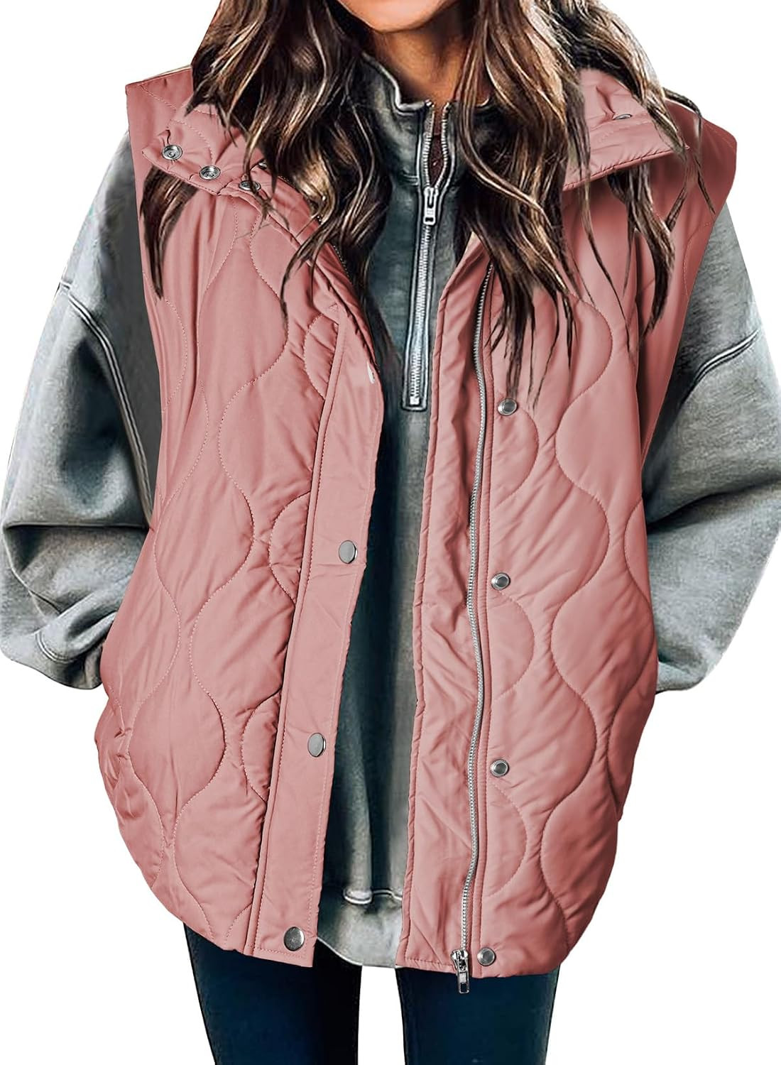 EVALESS Womens Lightweight Cropped Puffer Vest Quilted Sleeveless Jackets | Amazon (US)