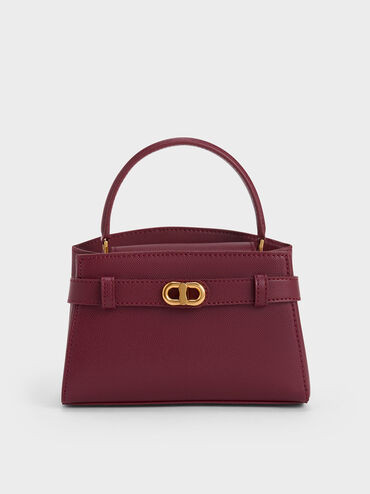 오브리엘 메탈릭-버클 탑 핸들 백 | 찰스앤키스 코리아 | Charleskeith KR