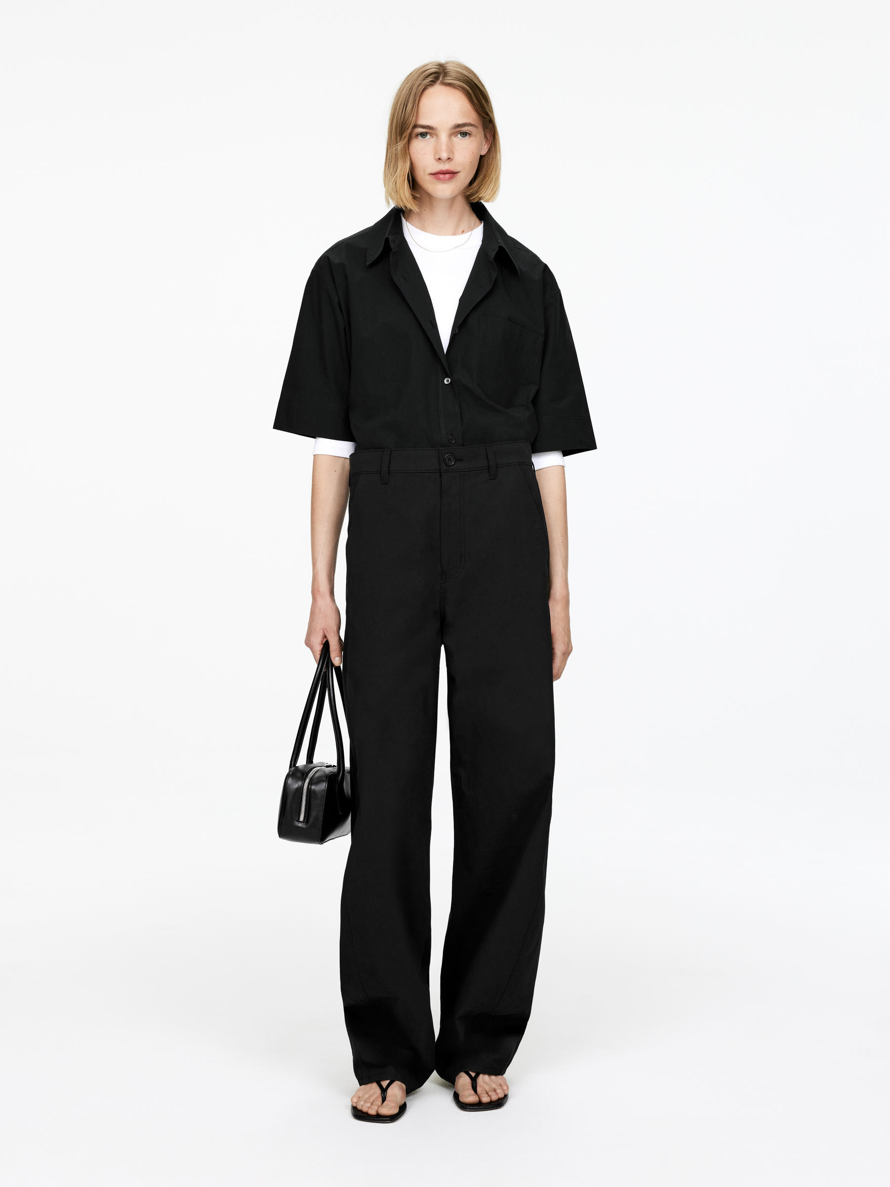 Barrel-Leg Trousers – Black – Women – ARKET GB | Arket UK