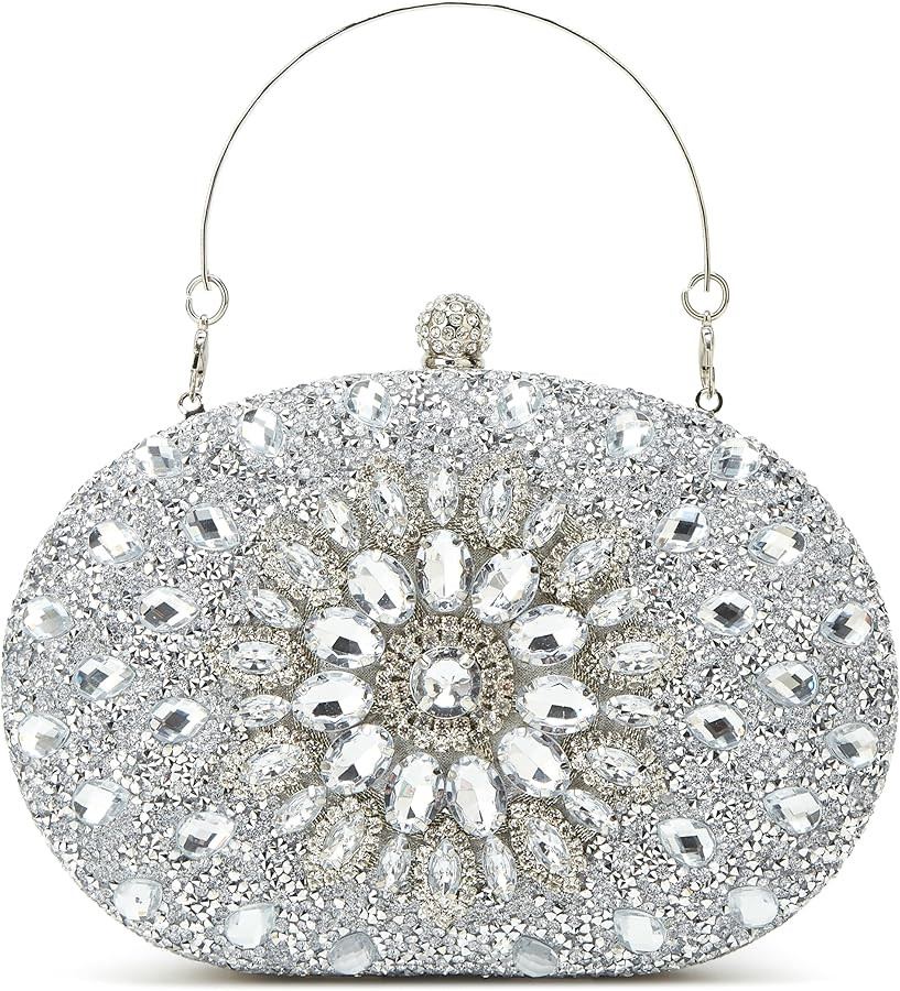 Double-sided Rhinestone Clutch Purses Women Sparkly Evening Bags Luxury Handbags Crystal Diamond ... | Amazon (US)