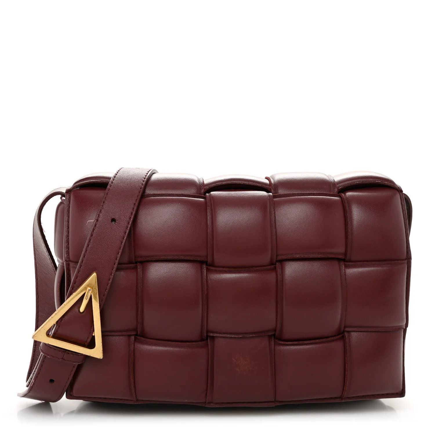 Nappa Maxi Intreccio Padded Cassette Crossbody Bag Barolo | FASHIONPHILE (US)