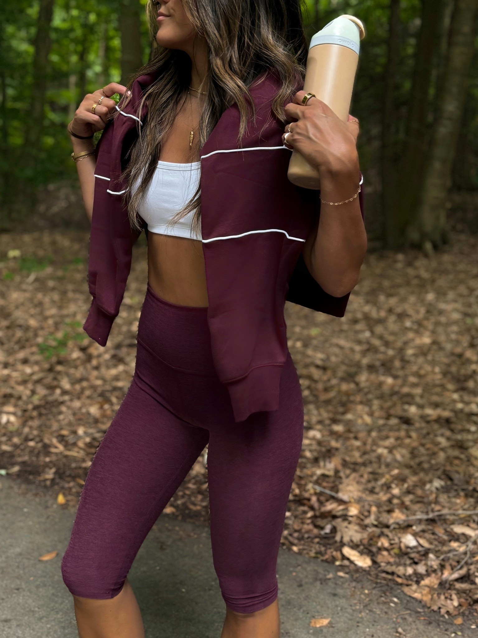 Never thought I’d like 3/4 leggings until now! Love this burgundy color too! 

#LTKFindsUnder50 #LTKActive #LTKFindsUnder100