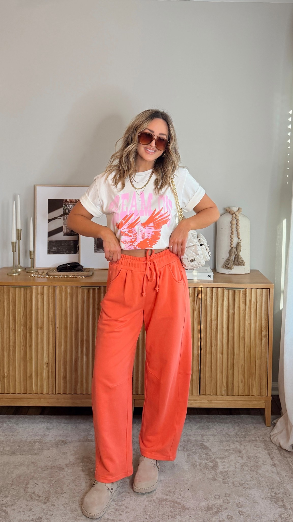 cozy, cute colorful ootd! i love these barrel sweatpants! they’re the perfect fit + length. code LEANN35 saves 35% off everything. vici

#LTKootd #LTKFindsUnder100