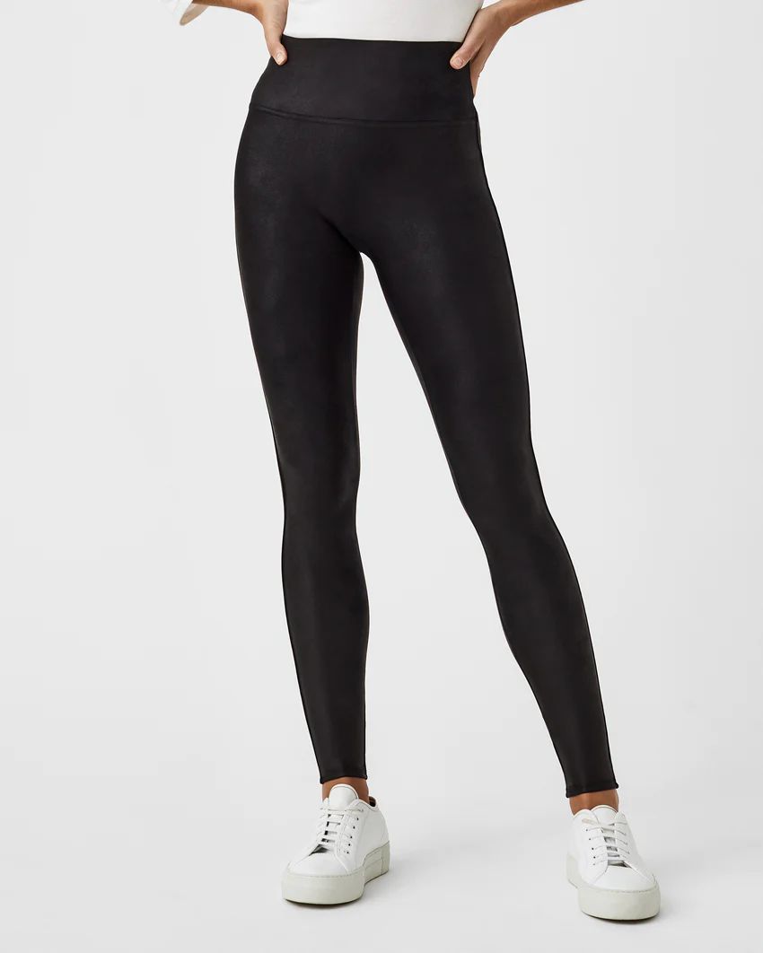 Faux Leather Fleece-Lined Leggings | Spanx