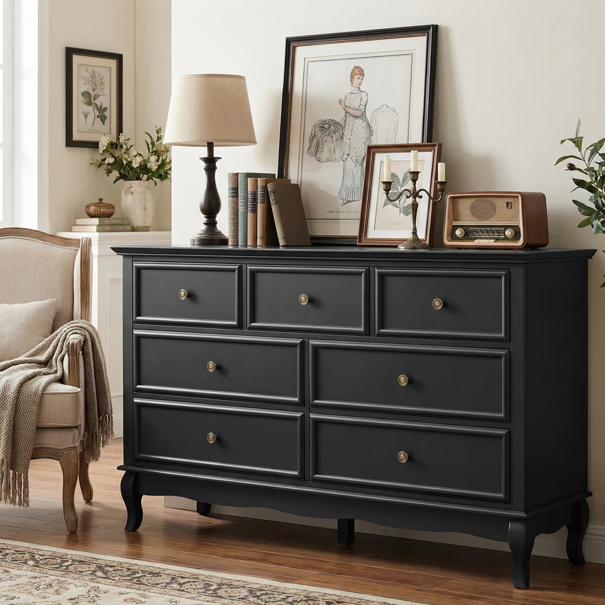 7 Drawer Dresser With Solid Wood Legs | Wayfair North America