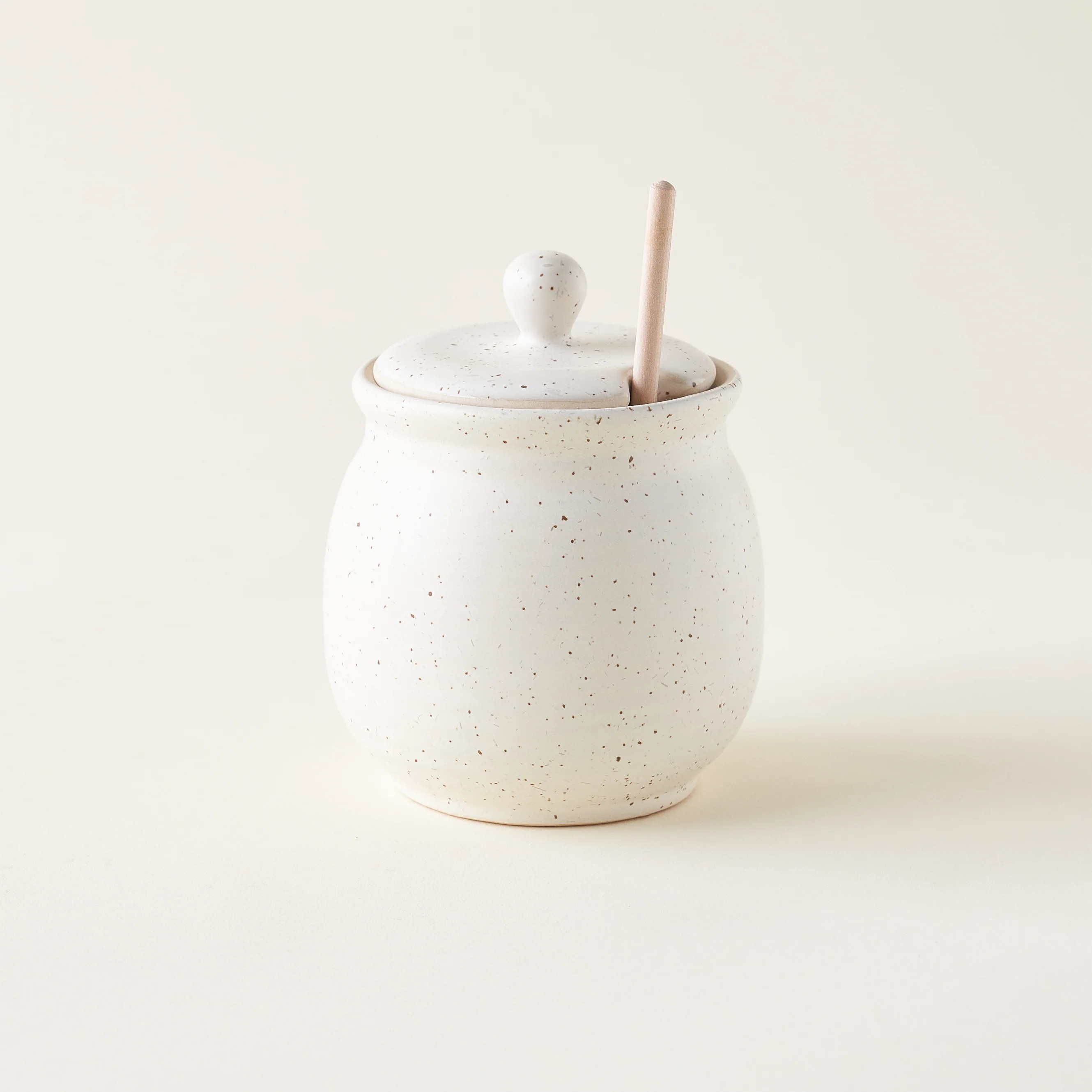 Speckled Honey Jar with Dipper | Kate Marker Home