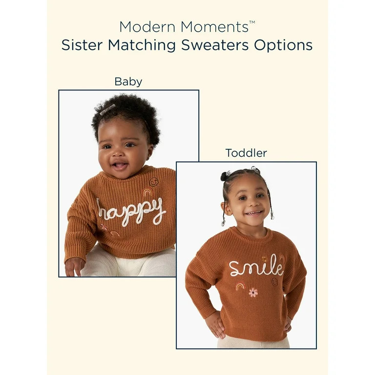Modern Moments By Gerber Toddler Girl Matching Sister Sweater, Sizes 2T-5T | Walmart (US)