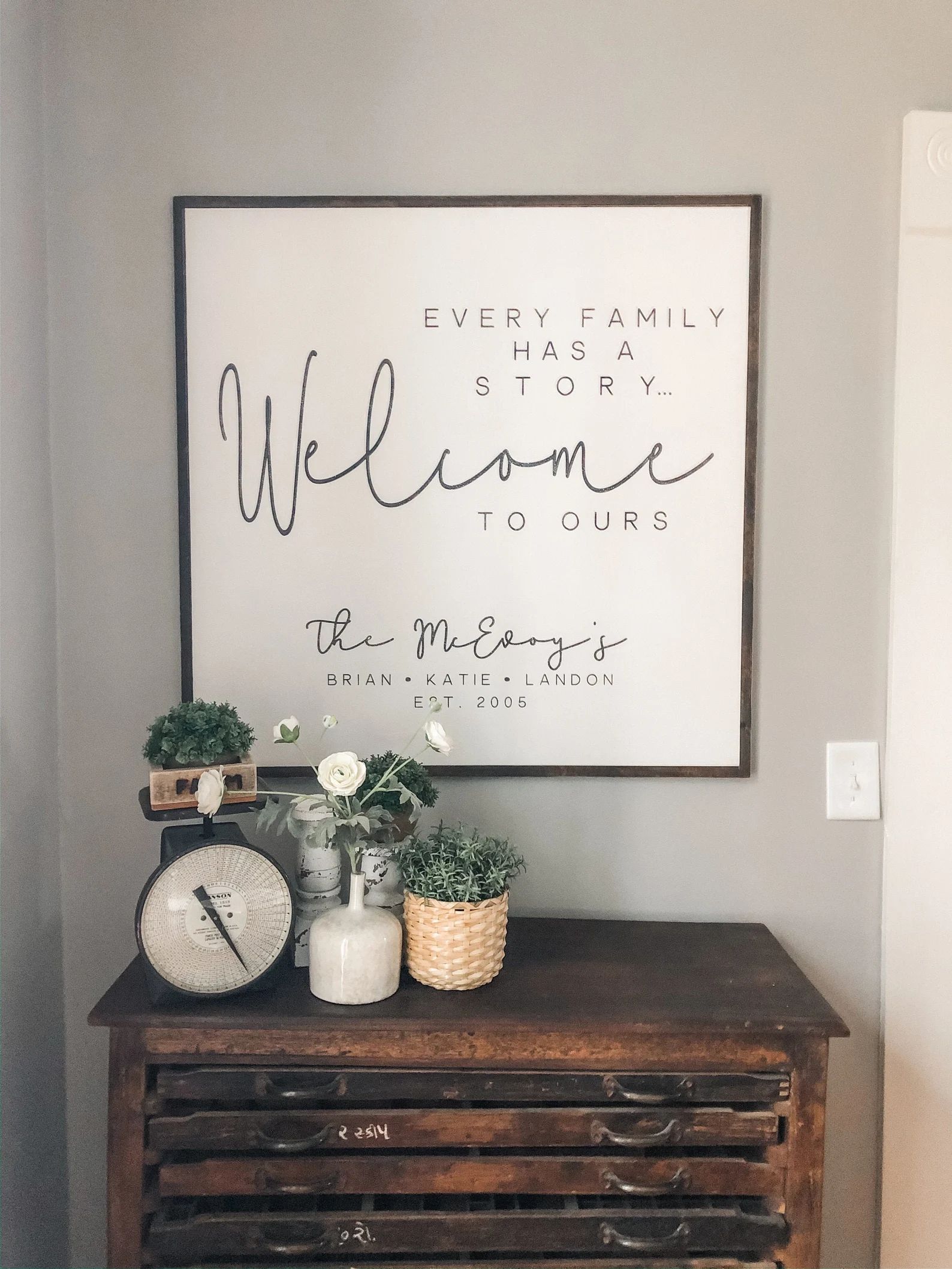 Every Family Has a Story Welcome to Ours Established Sign | Etsy | Etsy (US)