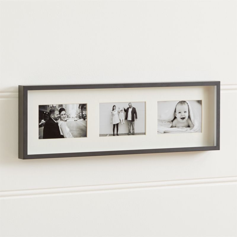 Brushed Gunmetal 3-4x6 Wall Frame + Reviews | Crate & Barrel | Crate & Barrel