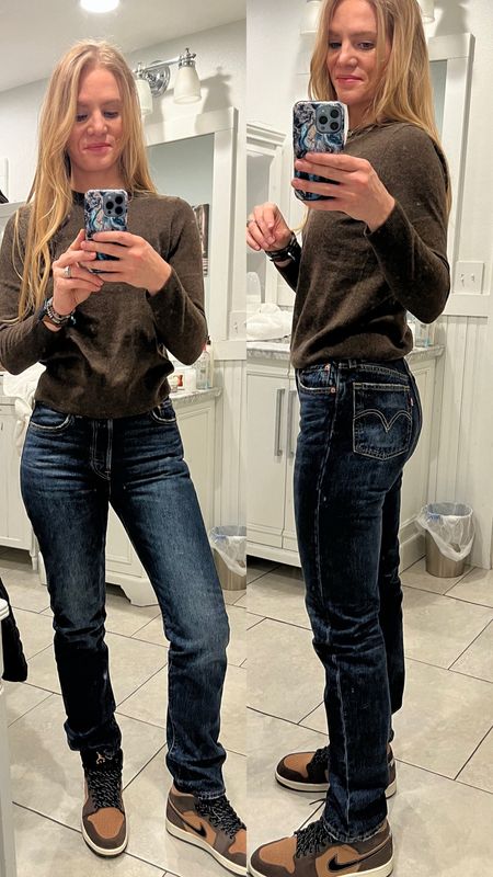 Casual classic style.

Size reference 5’9” 140 lbs

Cashmere sweater - small

Levi’s 501 - 27 x32



Affordable cashmere. Quince. Easy outfit. Cute jeans outfit. Straight leg jeans. Jordan’s. Jeans and sneakers and outfits. 

#LTKfindsunder50 #LTKfindsunder100 #LTKstyletip