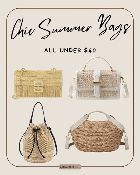 Chic summer bags all from Amazon and under $40 

#LTKfindsunder50 #LTKSeasonal #LTKsalealert