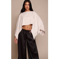 Cream Woven Cape Style Top | PrettyLittleThing UK