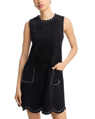 Aqua Faux Suede Scalloped Shift Dress - Exclusive | Bloomingdale's (US)