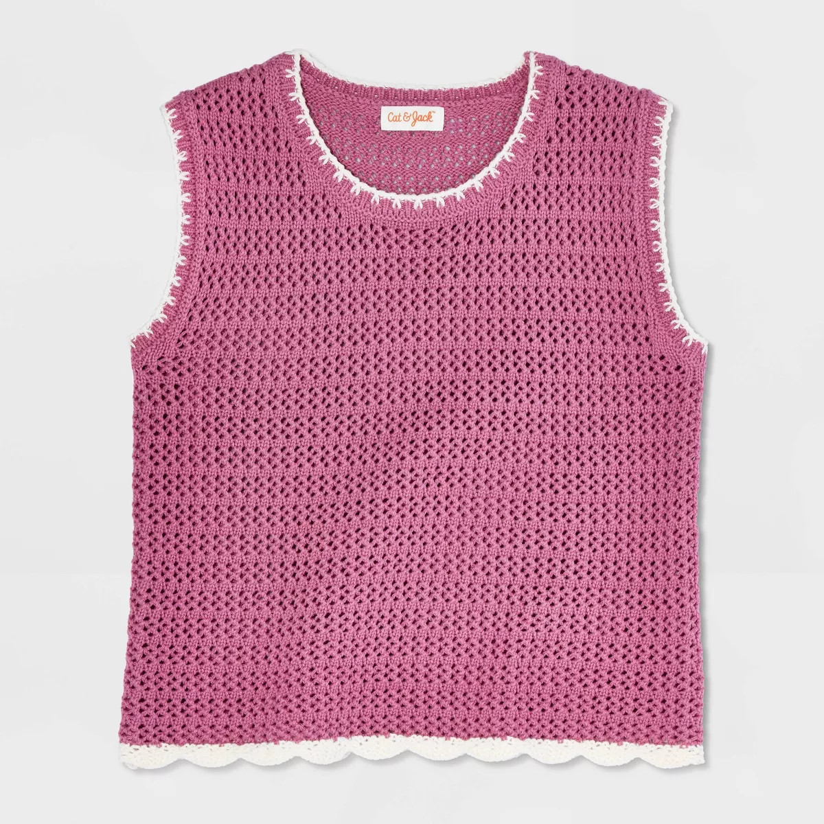 Girls' Scallop Sweater Vest - Cat & Jack\u2122 Mauve XS | Target