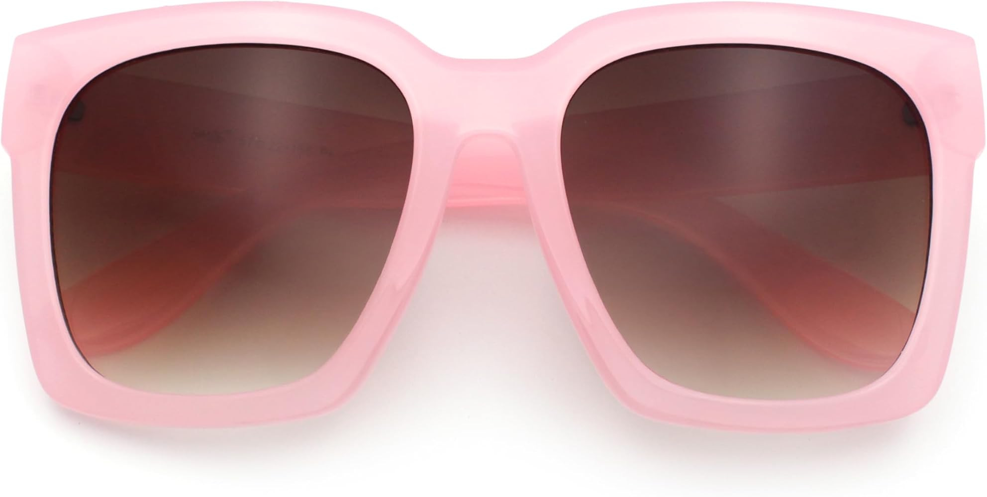 SA106 Womens Boyfriend Style XXL Oversize Horned Rim Thick Plastic Sunglasses | Amazon (US)
