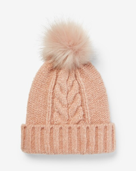 Cable Knit Pom Beanie | Express
