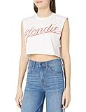 Goodie Two Sleeves Junior's Blondie Tilted Logo DIY Whitetank, White, X-Large | Amazon (US)