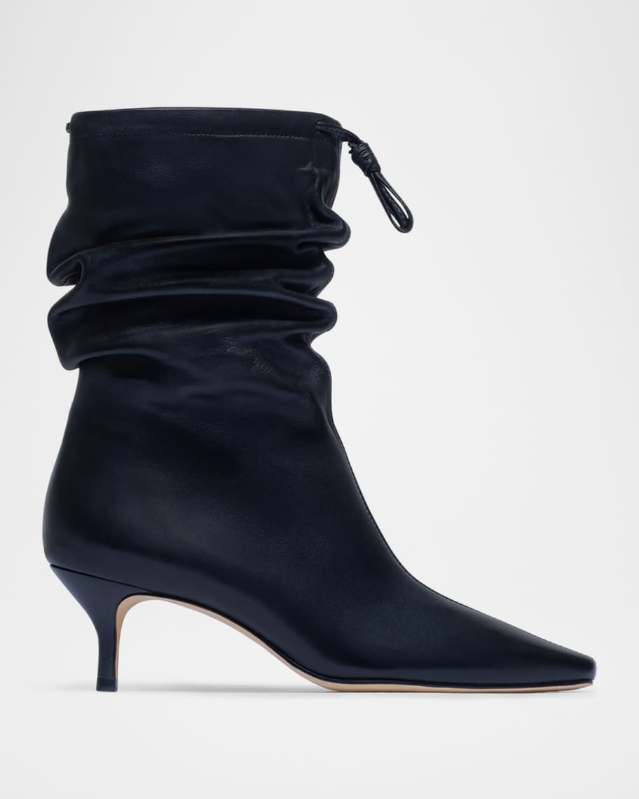 Mazzie Scrunch Leather Ankle Boots | Neiman Marcus