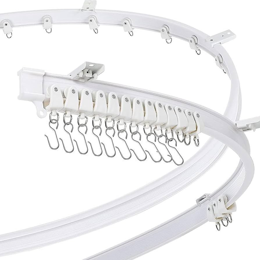 Ceiling Curtain Track 9.8FT/3M Bendable Ceiling Mount Flexible Window Rails for Room Divider, RV,... | Amazon (US)