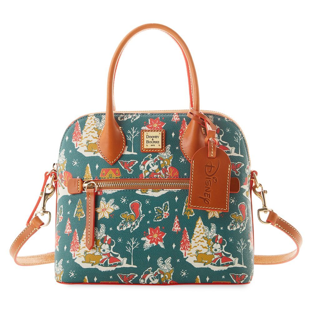 Mickey and Minnie Mouse Christmas Dooney & Bourke Satchel Bag | Disney Store