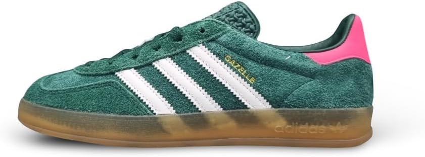 adidas Womens Gazelle Indoor Collegiate Green Pink Size 8.5 | Amazon (US)