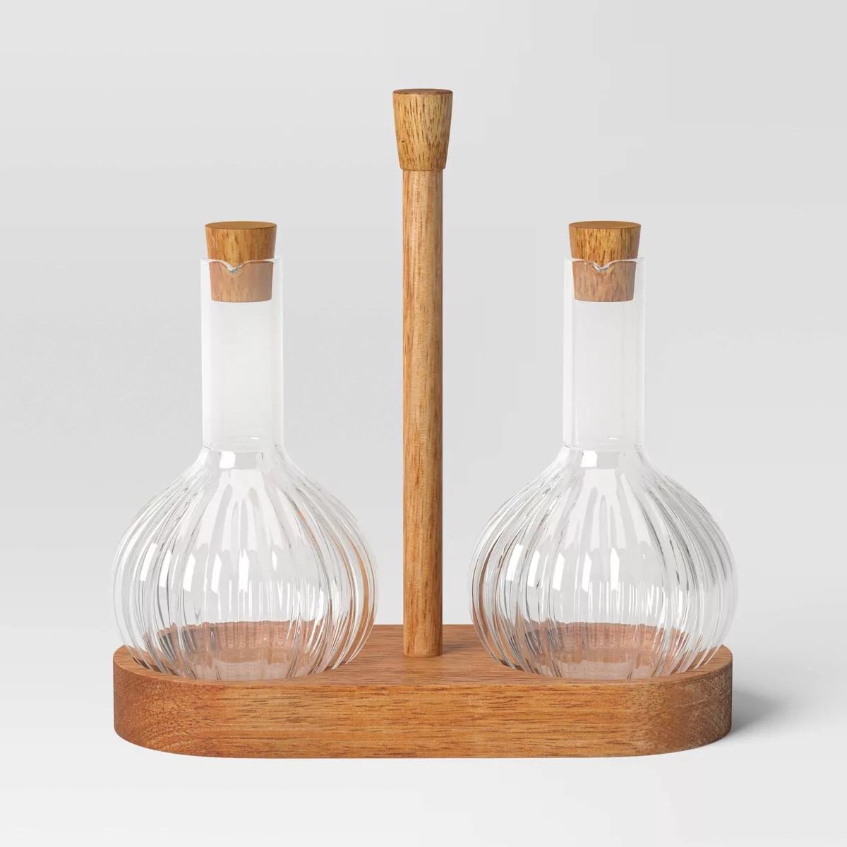 10oz Oil and Vinegar Bottle with Wood Caddy - Threshold™ | Target