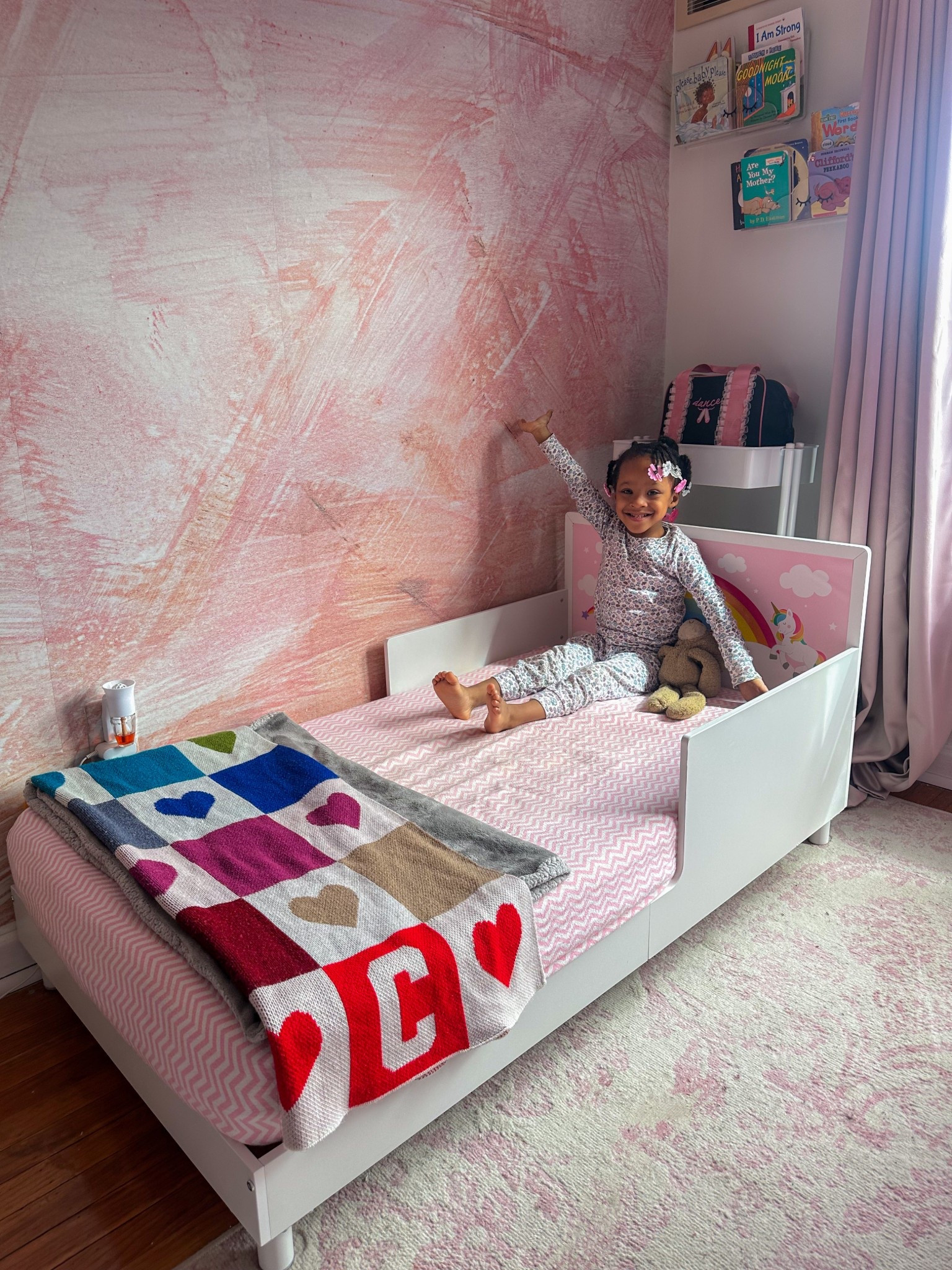 Just shy of her 4th birthday we’ve officially upgraded to a toddler bed!  This one is by Delta Children from Walmart and we love it.  A standard crib mattress will fit this bed so it was an easy transition.

#LTKFamily #LTKKids #LTKHome