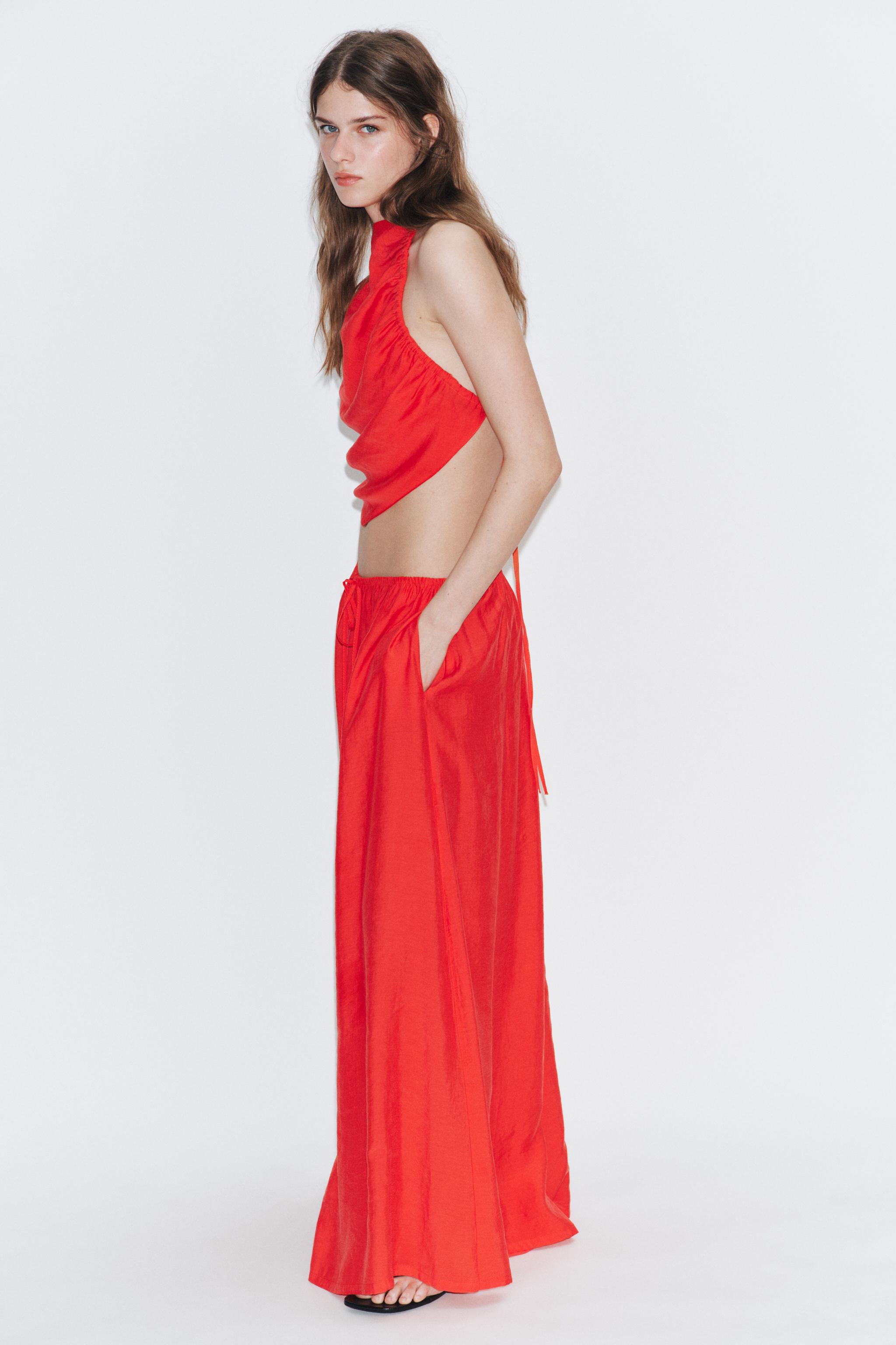 DRAWSTRING PALAZZO PANTS | Zara US