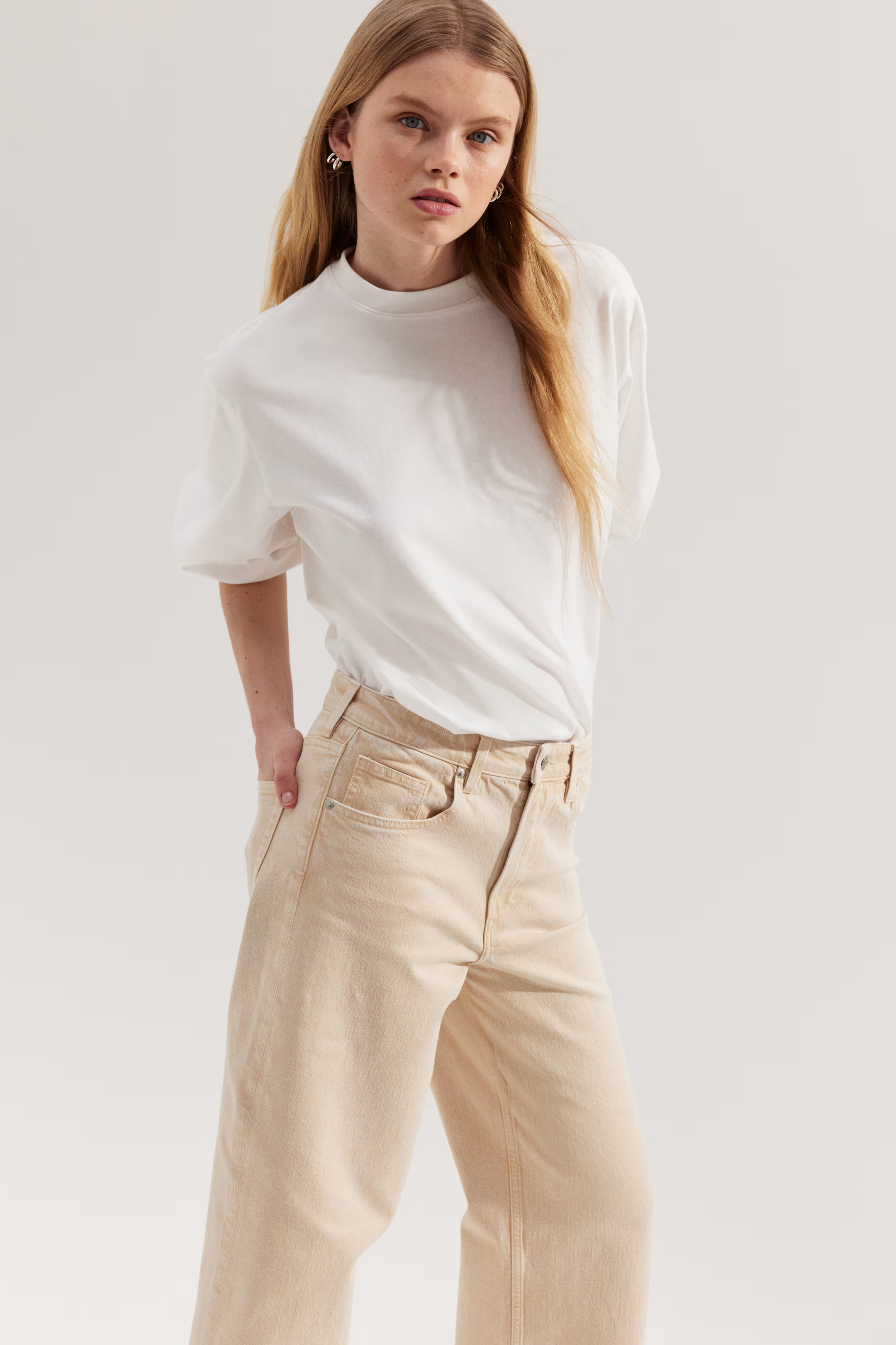 High Rise Wide Leg Cropped Jeans | H&M (US + CA)