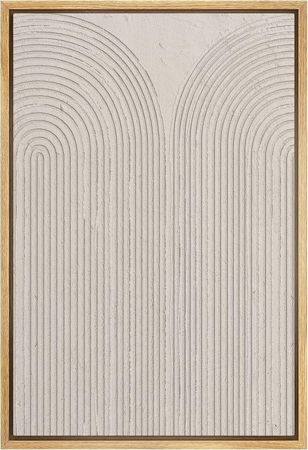 SIGNWIN Framed Canvas Print Wall Art Pastel Geometric Line Spiral Circles Abstract Shapes Illustr... | Amazon (US)