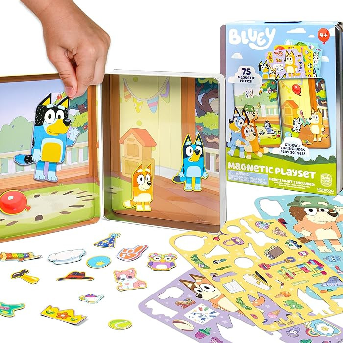Bluey Magnetic Playset, Magnet Activity Toys, Great Birthday Parties, at-Home Activities, or Scre... | Amazon (US)