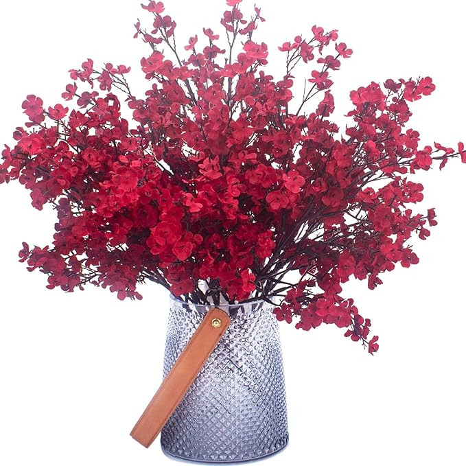 Babys Breath Fabric Cloth Artificial Flowers 6 Bundle European Fake Silk Plants Decor Wedding Par... | Amazon (US)