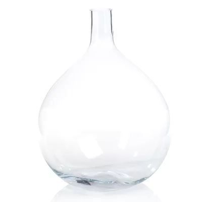 Shelbie Mouth Blown Rotund Glass Floor Vase Orren Ellis | Wayfair North America