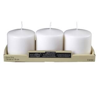 Ashland® Basic Elements™ White Pillar Candle, 3 Pack | Michaels Stores