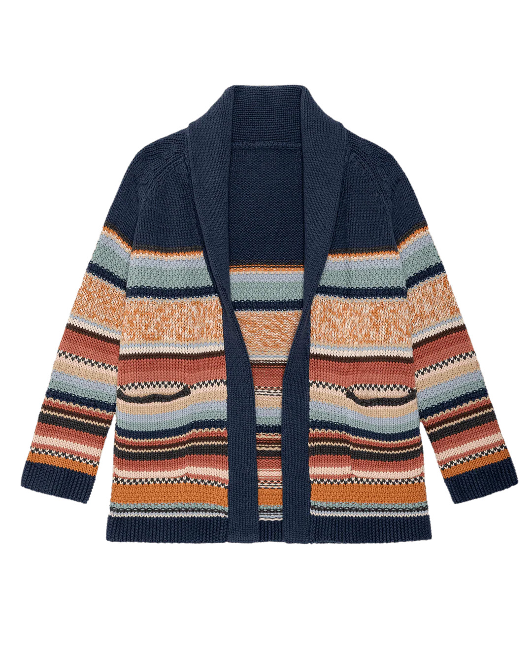The Mountain Lodge Cardigan. -- Taos Stripe | THE GREAT.