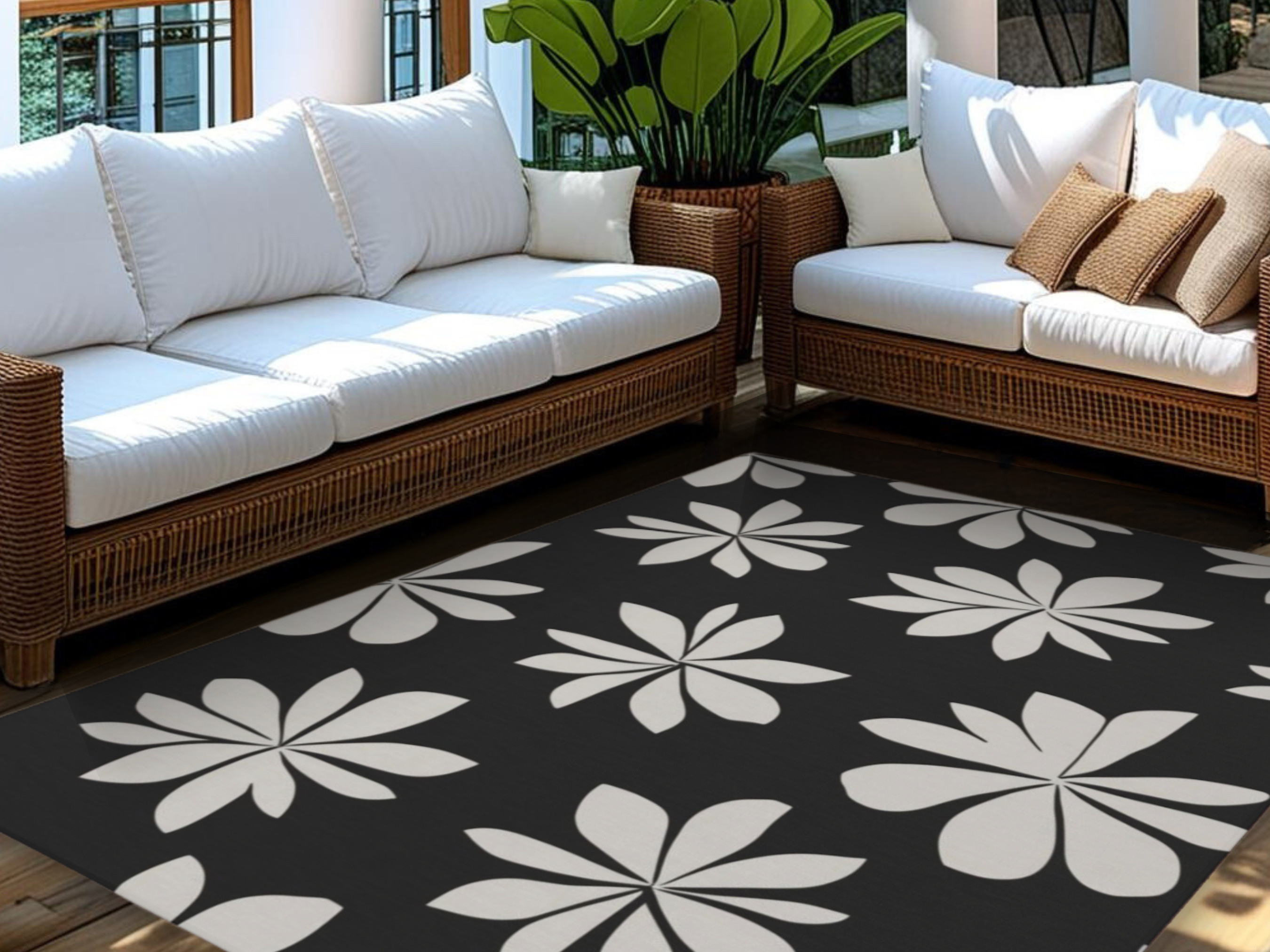 Modern Farmhouse Cottage Outdoor Spaces 
.
Add some cozy under your feet outside (and inside) with this black and white floral rug.
.
It's available in 4 sizes so it can be a layering or entryway rug, an accent or area rug. 
.
You can use it in your mudroom, entryway, office or laundry room ...or anyway you want a flat durable rug! 

Other ideas: in your child's new dorm room... in your airbnb... :)  

 

#LTKsummer #LTKstyletip #LTKgiftguide