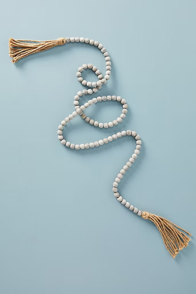 Beaded Jute Garland | Anthropologie (US)