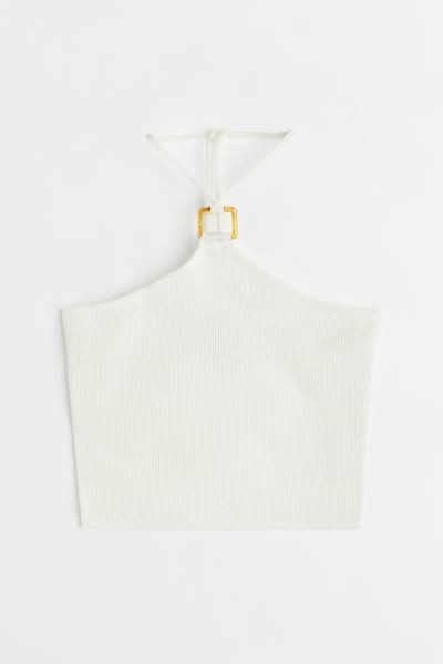 Rib-knit Halterneck Top | H&M (US + CA)
