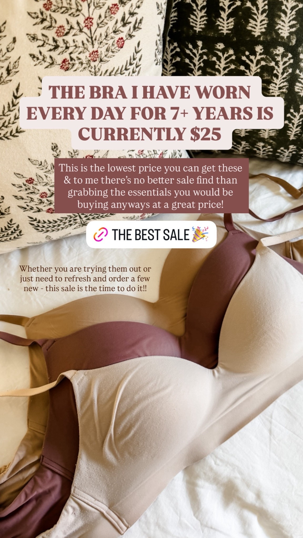 My favorite bras for the past 7 years are on sale for $25! The sale ends today. 

Loverly Grey, Soma sale, favorite bras

#LTKFindsUnder50 #LTKSaleAlert