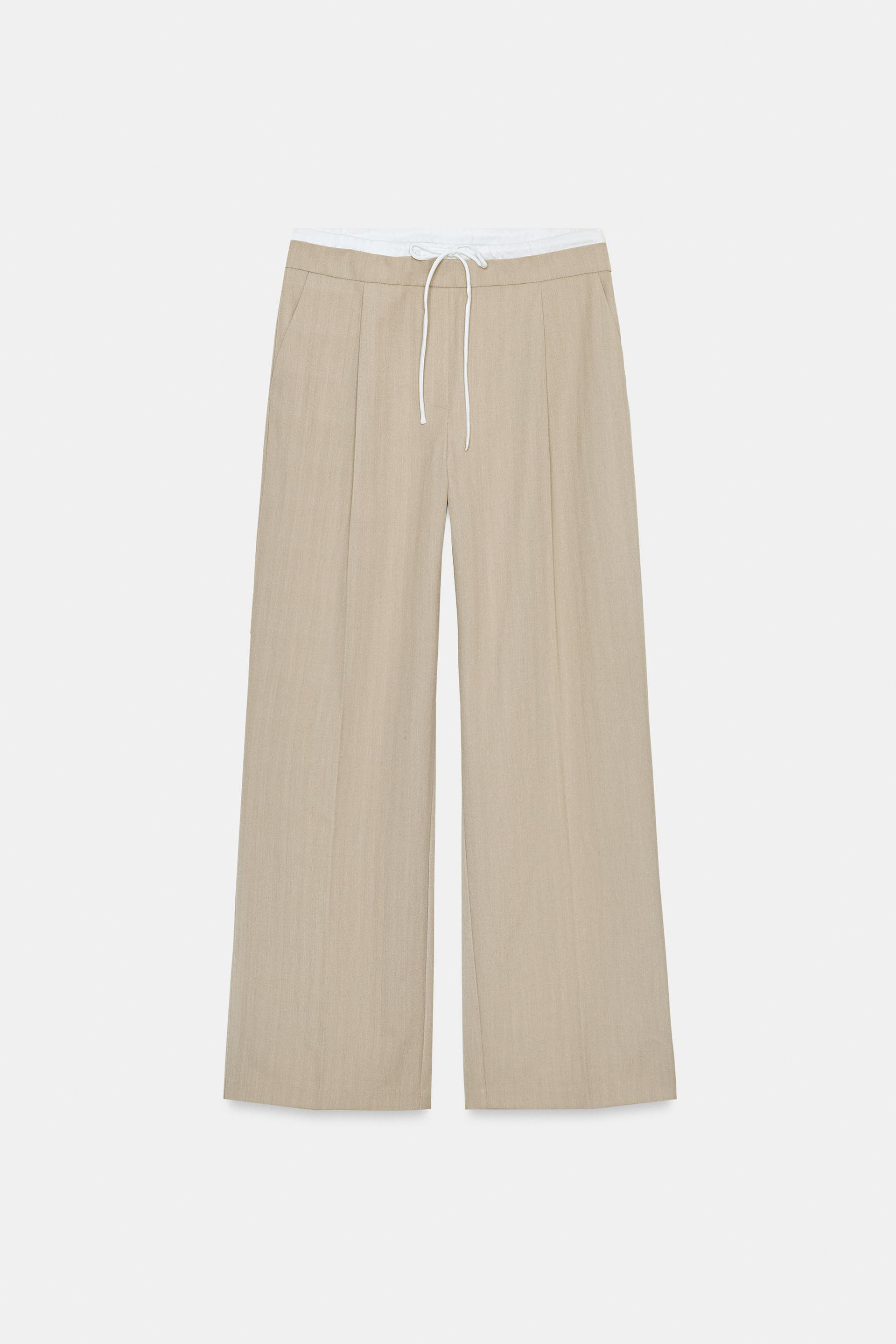 WIDE TROUSERS WITH DOUBLE WAISTBAND | Zara US