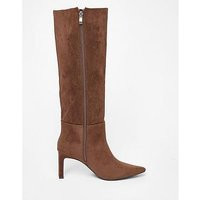 Quiz Brown Knee High Boots | Very (UK)