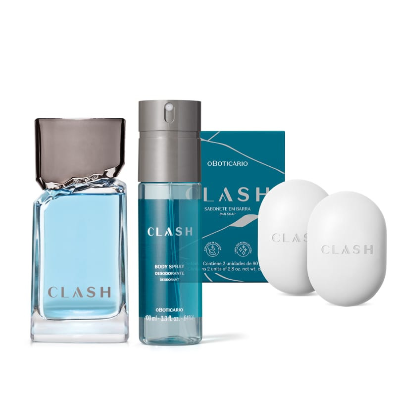 Combo Clash: Desodorante Colônia 100ml + Sabonete em Barra 2x80g + Body Spray 100ml | O Boticari... | oBoticario (BR)