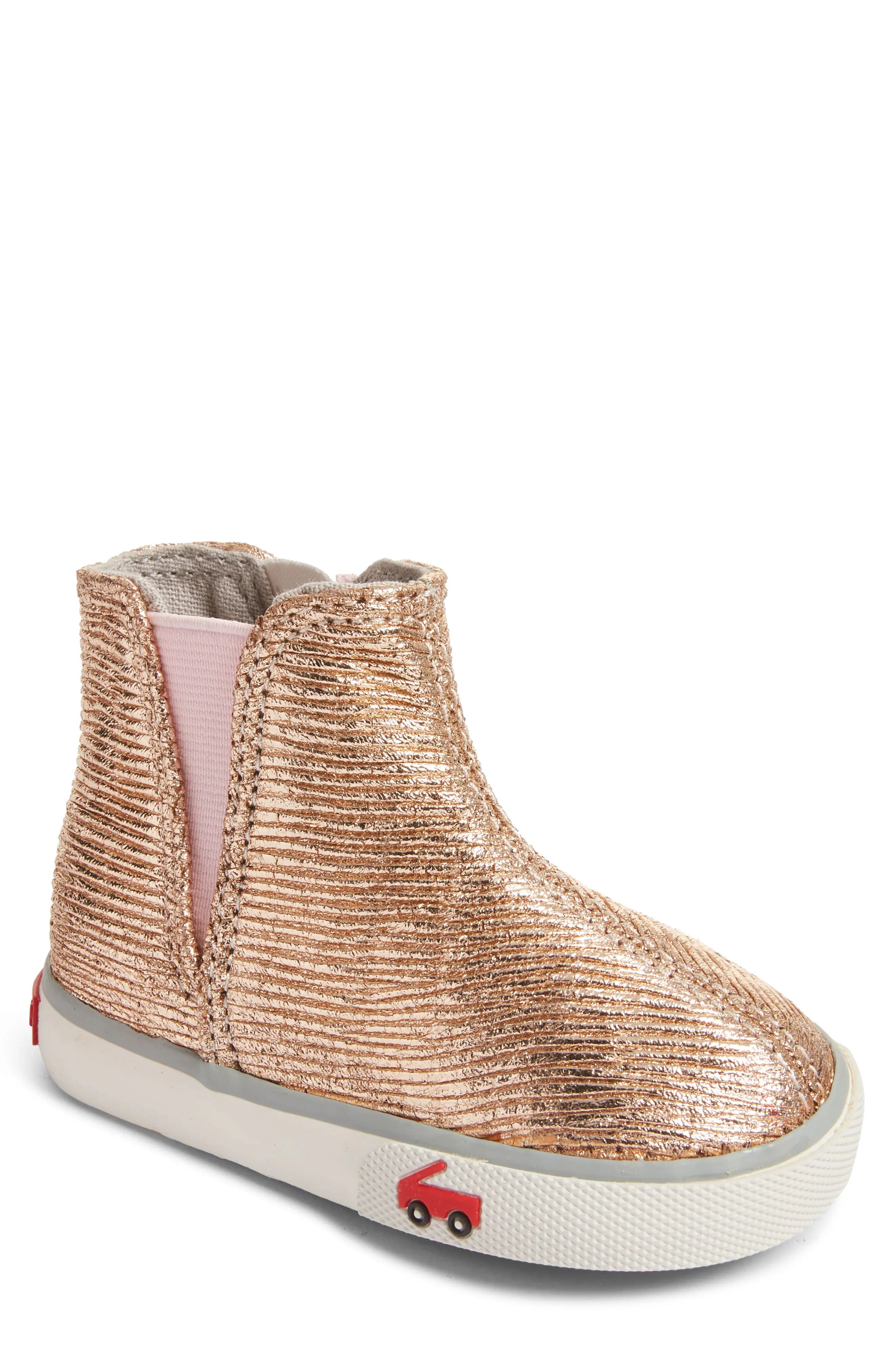 See Kai Run Keegan Bootie in Rose Gold Shine at Nordstrom, Size 12 M | Nordstrom