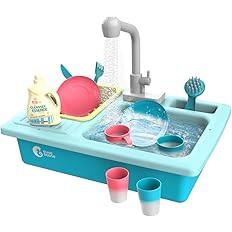 CUTE STONE Color Changing Kitchen Sink Toys, Children Heat Sensitive Electric Dishwasher Playing ... | Amazon (US)