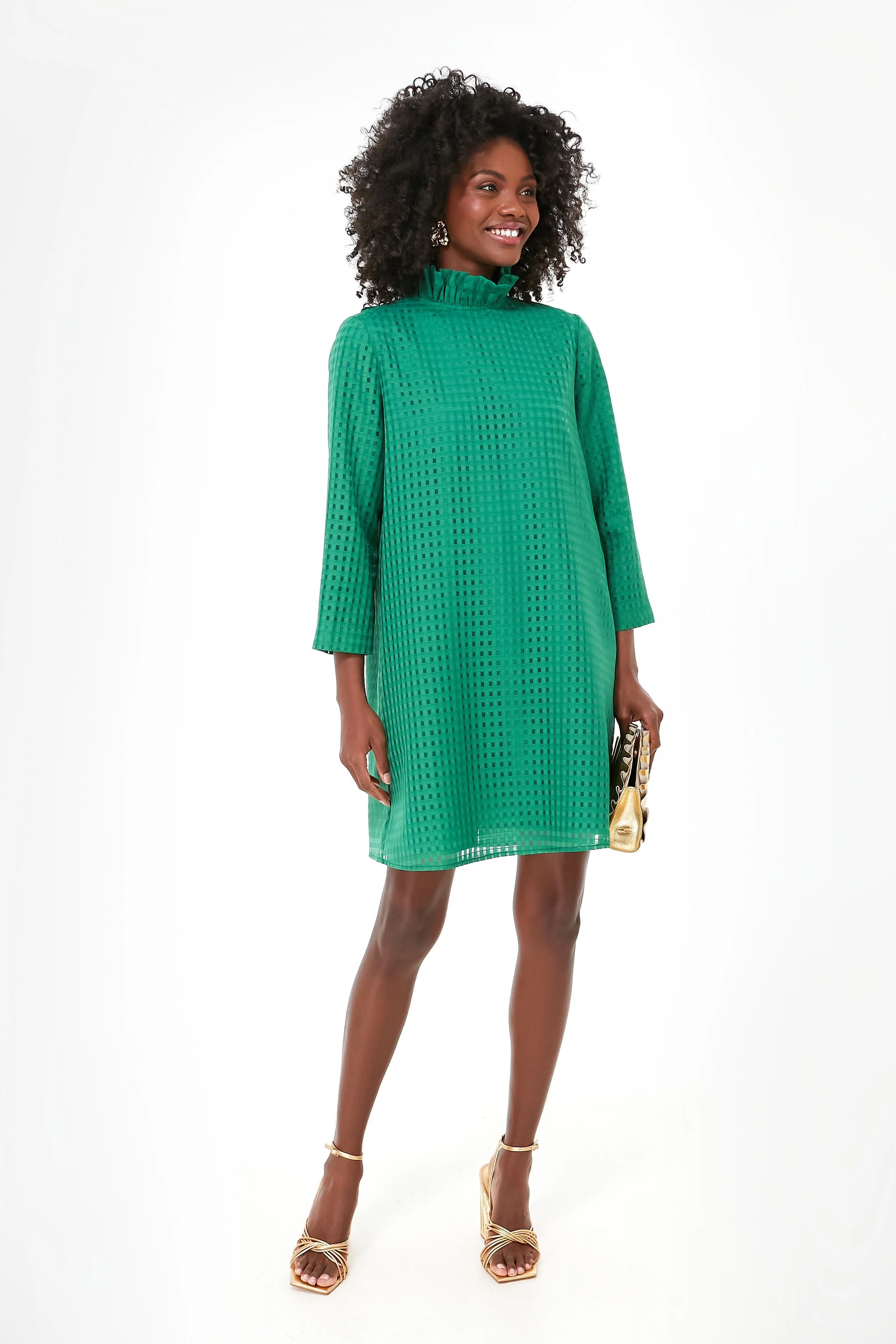Emerald Green Burnout Daphne Dress | Tuckernuck (US)