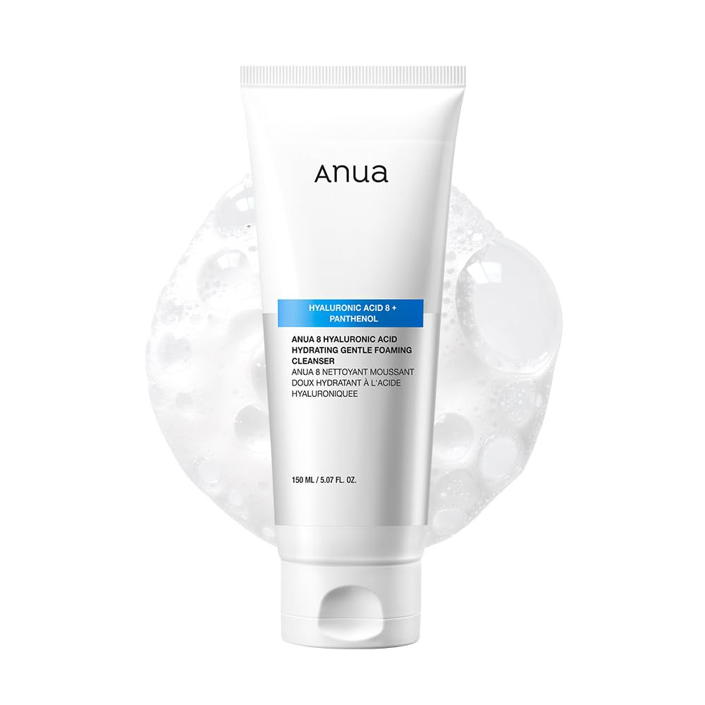 ANUA Hydrating Gentle Foaming Cleanser, Hyaluronic Acid, Glycerin, Zinc, Panthenol, Korean Face W... | Amazon (US)