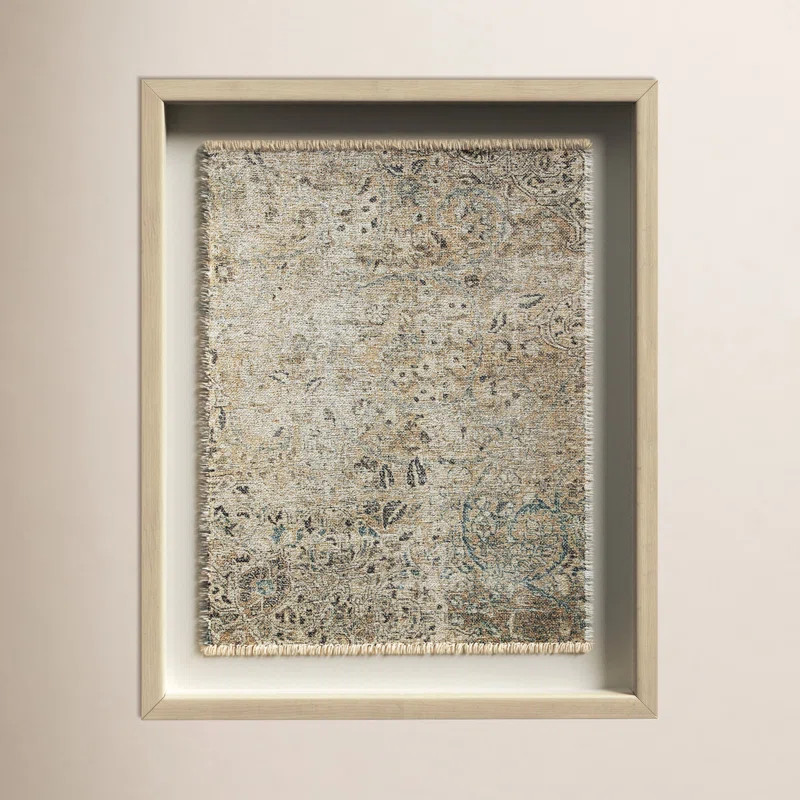 Hartford Hand-Detailed Textual Art on Fabric with Wood Frame | Wayfair North America