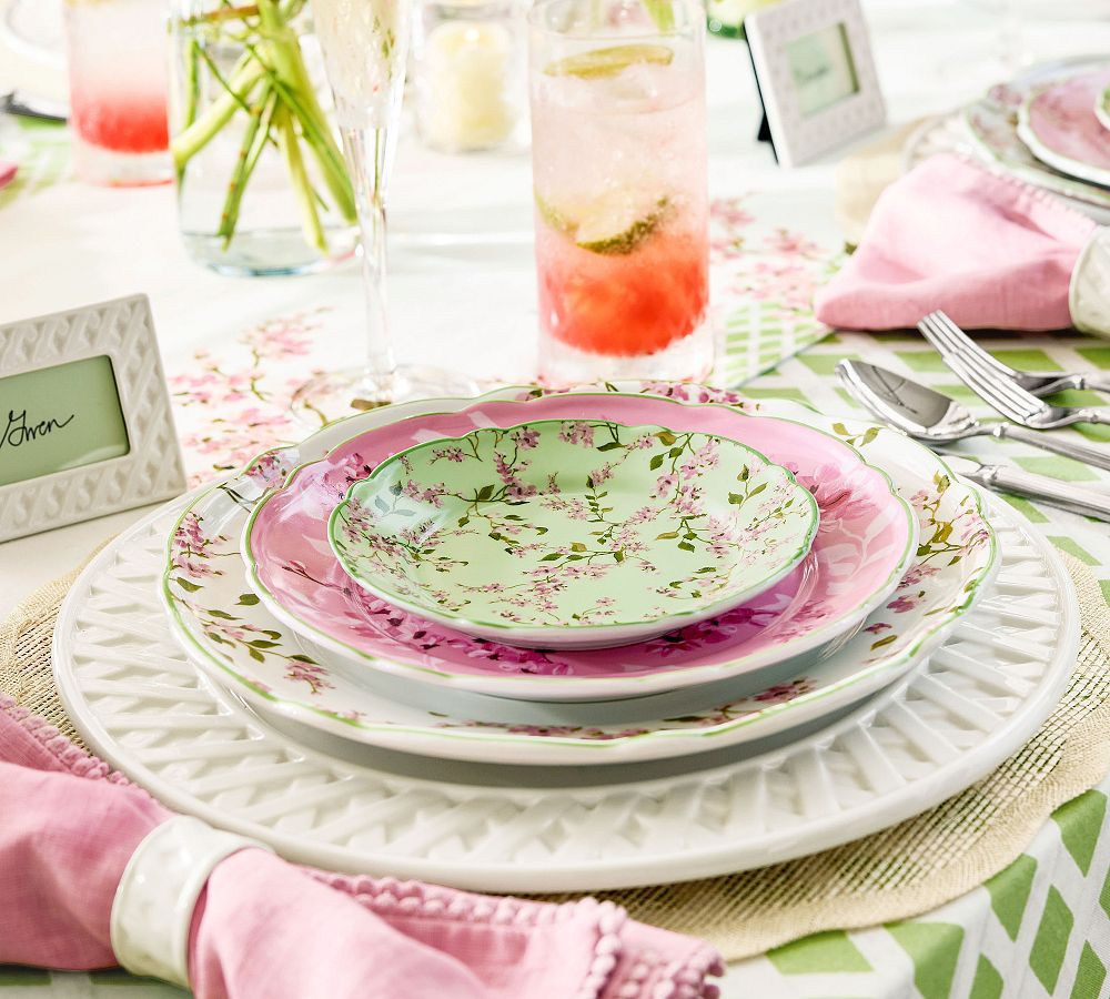 Monique Lhuillier Skylar Charger Plates - Set of 4 | Pottery Barn (US)